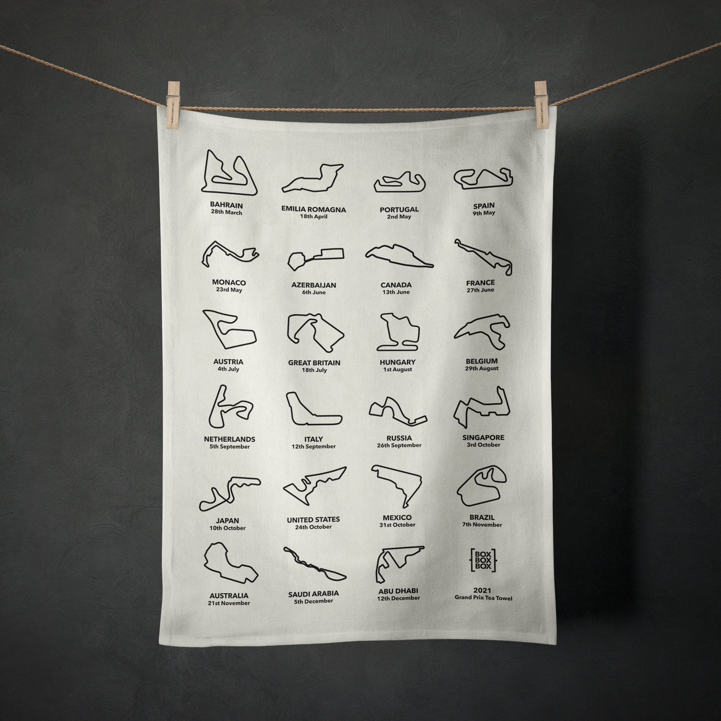 2021 Grand Prix Tea Towel