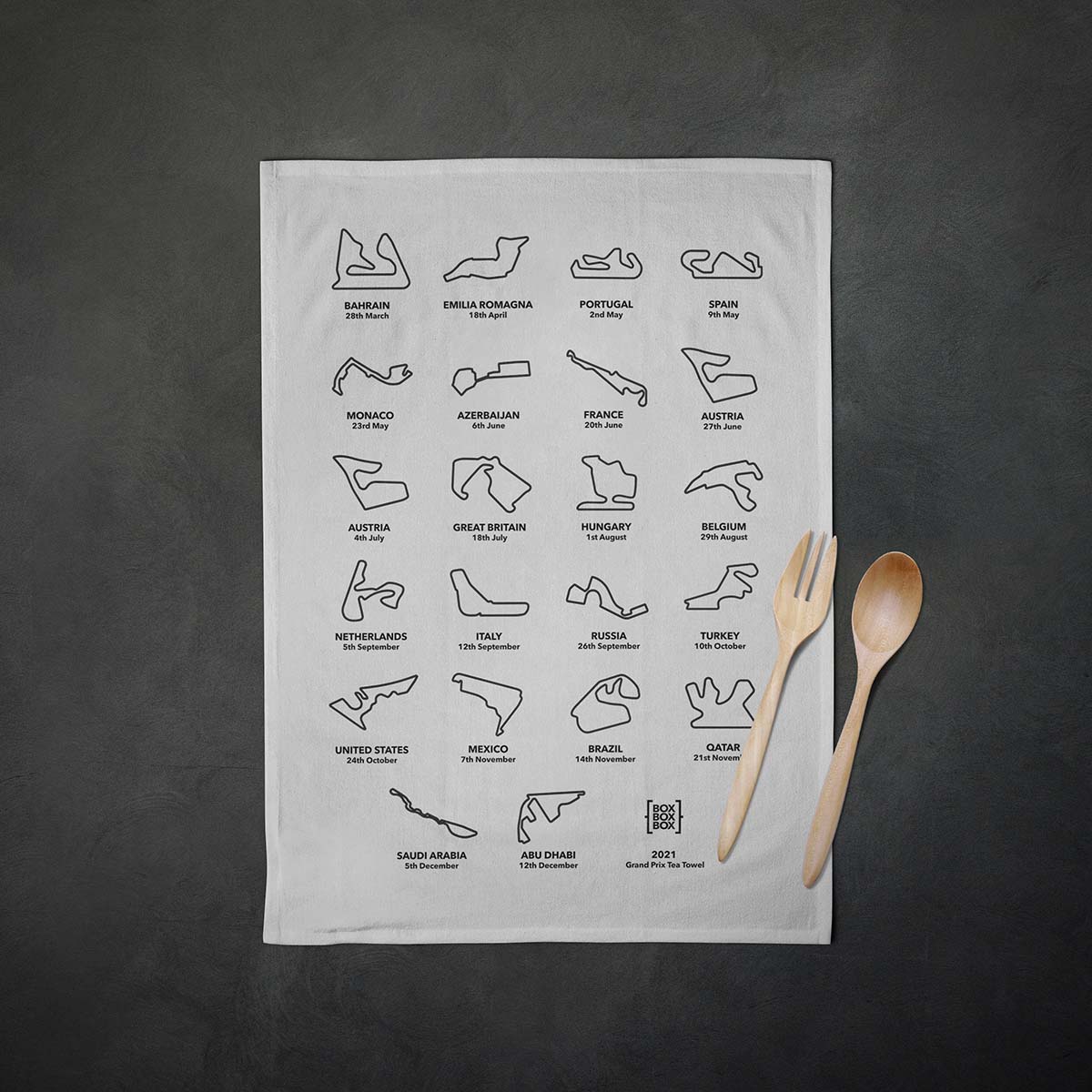 2021 (Revised) Grand Prix Tea Towel