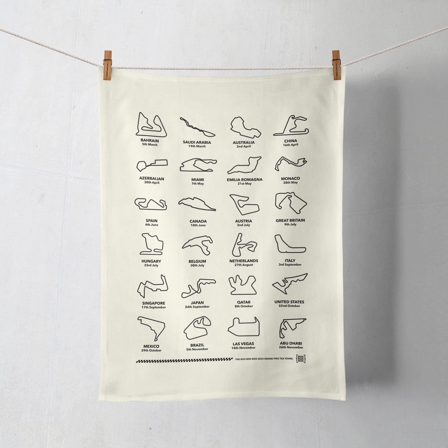 2023 Grand Prix Tea Towel Original