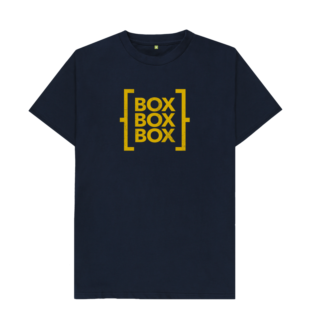 Navy Blue \"Box Box Box\" The T Shirt